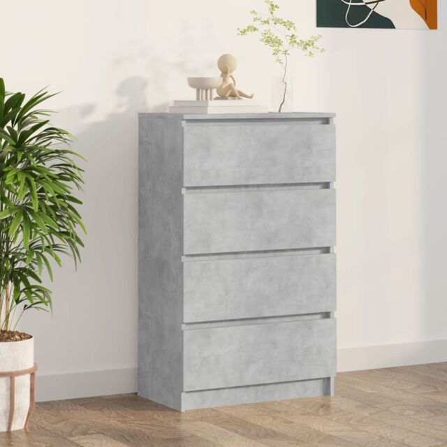 Berkfield Home Sideboard Concrete Grey 60x35x98.5 cm Engineered Wood - image 1