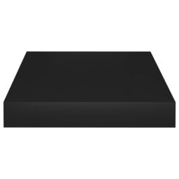 Berkfield Home Floating Wall Shelves 2 pcs Black 23x23.5x3.8 cm MDF - thumbnail 5