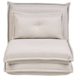Wyld and Coco Off White Fabric Sofa Bed Floor Chair Single Sleeper 6 Position - thumbnail 2