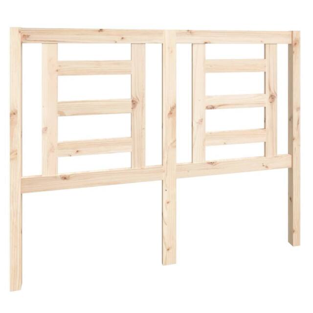 Berkfield Home Bed Headboard 126x4x100 cm Solid Wood Pine in Natural - Size: 126 x 4 x 100 cm - image 1