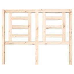 Berkfield Home Bed Headboard 126x4x100 cm Solid Wood Pine in Natural - Size: 126 x 4 x 100 cm - thumbnail 3