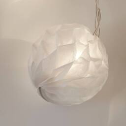 Lighting Collection Christmas Paper Lantern Shades String Lights in White - thumbnail 4