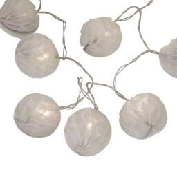 Lighting Collection Christmas Paper Lantern Shades String Lights in White - thumbnail 2