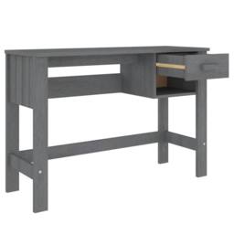 Berkfield Home Decorative Desk HAMAR Dark Grey 110x40x75 cm Solid Wood Pine - Size: 110 x 40 x 75 cm - thumbnail 7
