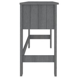 Berkfield Home Decorative Desk HAMAR Dark Grey 110x40x75 cm Solid Wood Pine - Size: 110 x 40 x 75 cm - thumbnail 6