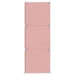 Berkfield Home Cube Storage Cabinet for Kids with 6 Cubes Pink PP - thumbnail 4