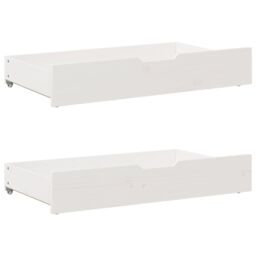 Berkfield Home Bed Frame with Drawers White 180x200 cm Super King Solid Wood Pine - thumbnail 6
