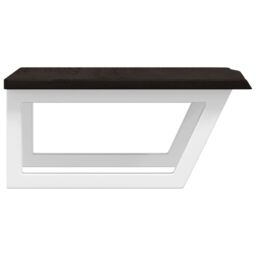 Berkfield Home Basin Shelf Wall Mounted Steel & Solid Wood Oak in Brown - thumbnail 5