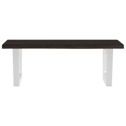 Berkfield Home Basin Shelf Wall Mounted Steel & Solid Wood Oak in Brown - thumbnail 4