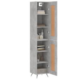Berkfield Home Highboard Concrete Grey 34.5x34x180 cm Engineered Wood