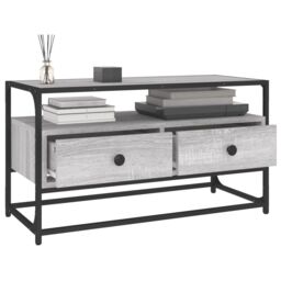 Berkfield Home TV Cabinet Grey Sonoma 80x35x45 cm Engineered Wood - Size: 80 x 35 x 45 cm - thumbnail 4