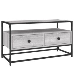 Berkfield Home TV Cabinet Grey Sonoma 80x35x45 cm Engineered Wood - Size: 80 x 35 x 45 cm - thumbnail 2