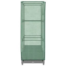 Berkfield Home Raised Bed with Greenhouse Cover Rattan Look 80x40x123 cm in Light Grey - Size: 80 x 40 x 123 cm - thumbnail 5