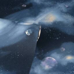 Arthouse Out Of This World Wallpaper in Navy - thumbnail 2