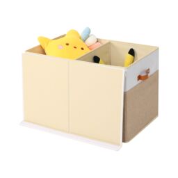 Xample Large Collapsible Storage Box Folding Jumbo Storage Chest Toys Kids Room Toy Box in Beige