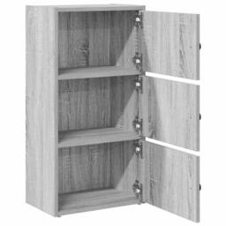 Berkfield Home Durable Bookcase Grey Sonoma 40x24x77 cm Engineered Wood - Size: 40 x 24 x 77 cm - thumbnail 5