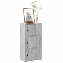 Berkfield Home Durable Bookcase Grey Sonoma 40x24x77 cm Engineered Wood - Size: 40 x 24 x 77 cm - thumbnail 2