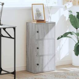 Berkfield Home Durable Bookcase Grey Sonoma 40x24x77 cm Engineered Wood - Size: 40 x 24 x 77 cm - thumbnail 1