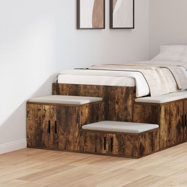 Berkfield Home Storage Cabinet Smoked Oak 127x41x40 cm Engineered Wood in Brown - Size: 127 x 41 x 40 cm - image 1