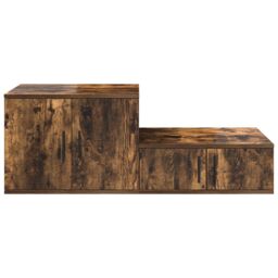 Berkfield Home Storage Cabinet Smoked Oak 127x41x40 cm Engineered Wood in Brown - Size: 127 x 41 x 40 cm - thumbnail 7