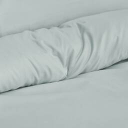 Smart Living Luxury Super Soft Pom Pom Duvet Cover & Pillowcases in Duck Egg Blue - Size: Super King - thumbnail 4