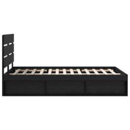 Berkfield Home Bed Frame with Headboard Black 120 x 200 cm Solid Pine Wood - thumbnail 8