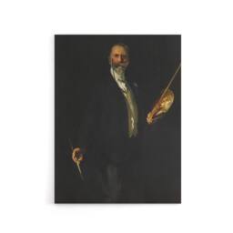 "Artery8 Artist William Merritt Chase Portrait Sargent Canvas Wall Art Print in Black - Size: W12"" x H16""" - thumbnail 1
