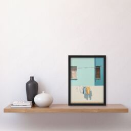 Artery8 Wall Art Print Washing Day Blues (And Yellow) By Amy Denver Minimalist Soft Pastel Palette Laundry Room Minimalism Simple Modern Artwork Art - thumbnail 4