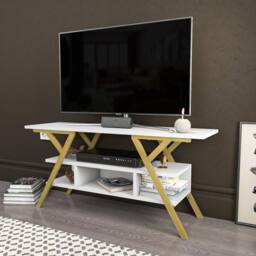 Decorotika Minerva TV Unit for TV's up to 55 inch in Gold - thumbnail 2