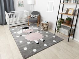 RugsX Petit Rug in Grey - Size: 140 cm x 190 cm - thumbnail 4