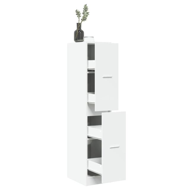 Berkfield Home Apothecary Cabinet White 30x41x144.5 cm Engineered Wood - image 1