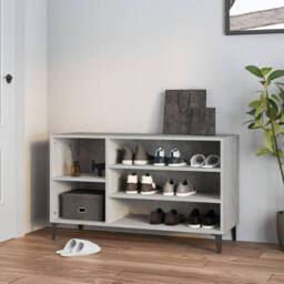 Berkfield Home Shoe Cabinet Concrete Grey 102x36x60 cm Engineered Wood - Size: 102 x 36 x 60 cm - thumbnail 3