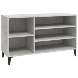 Berkfield Home Shoe Cabinet Concrete Grey 102x36x60 cm Engineered Wood - Size: 102 x 36 x 60 cm - thumbnail 2