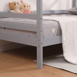 SlumberWorx Harry Kids Childrens Wooden Teepee Tent Single Bed Frame in Grey - thumbnail 6