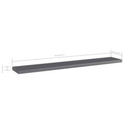 Berkfield Home Bookshelf Boards 4 pcs High Gloss Grey 60x10x1.5 cm Engineered Wood - thumbnail 5