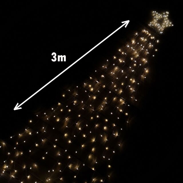Samuel Alexander 3m Indoor Outdoor Shooting Star Multifunction LED Christmas Decoration with Timer in Warm White in Beige - image 1