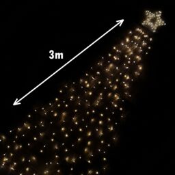 Samuel Alexander 3m Indoor Outdoor Shooting Star Multifunction LED Christmas Decoration with Timer in Warm White in Beige - thumbnail 1