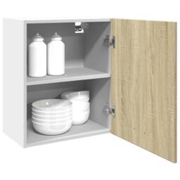 Berkfield Home Wall Mounted Cabinet Lyon Sonoma Oak 50x31x60 cm Engineered Wood in Light Brown - Size: 50 x 31 x 60 cm - thumbnail 4