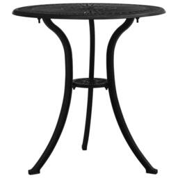 Berkfield Home Beautiful 3 Piece Bistro Set Cast Aluminium Black - thumbnail 6