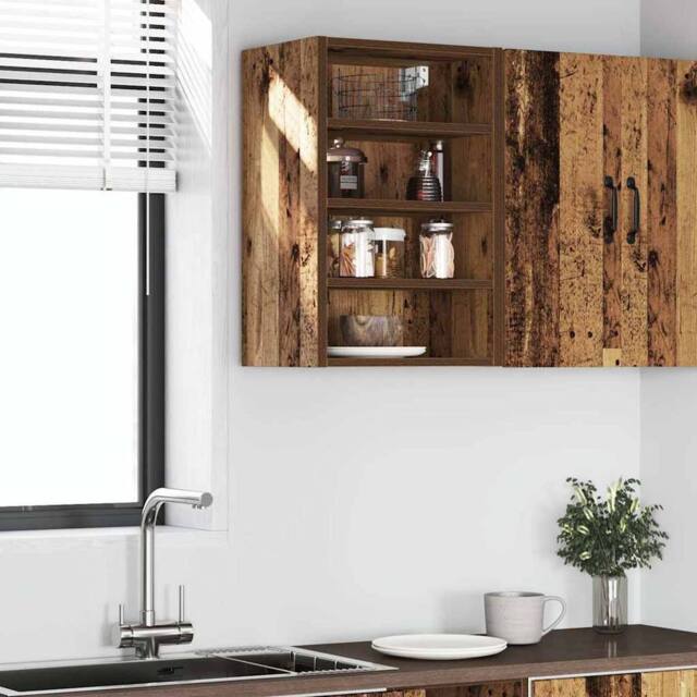 Berkfield Home Hanging Cabinet Old Wood 40x29.5x60 cm Engineered Wood in Brown - image 1