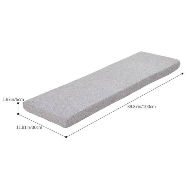 SPETLEK Grey Garden Bench Cushion Patio Swing Chair 2 Seater Seat Pad - image 1