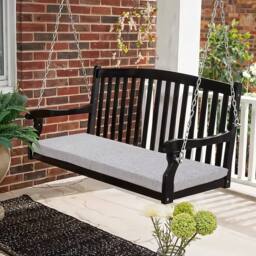 SPETLEK Grey Garden Bench Cushion Patio Swing Chair 2 Seater Seat Pad - thumbnail 7