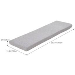 SPETLEK Grey Garden Bench Cushion Patio Swing Chair 2 Seater Seat Pad