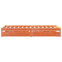 Berkfield Home Bed Frame without Mattress Wax Brown 75x190 cm Small Single Solid Wood Pine - thumbnail 5