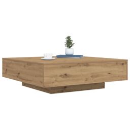 Berkfield Home Coffee Table Artisan oak Engineered wood 100 x 100 x 31 cm in Brown - thumbnail 3