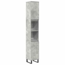 Berkfield Home 3 Piece Bathroom Furniture Set Concrete Grey Engineered Wood - thumbnail 4