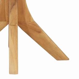 Berkfield Home Garden Side Table √ò40x41 cm Solid Wood Teak in Brown - Size: 40x41 cm - thumbnail 7