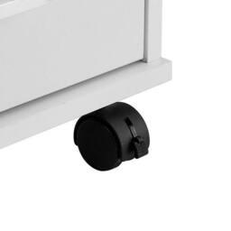 FORGEVIO Office Filing Cabinet with Storage Drawers Wheels, Printer Stand in White - thumbnail 3