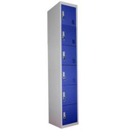 FORGEVIO 6 Door Deep Blue Locker Home Office Lockable Cabinet - Size: 0.6m2 - thumbnail 3