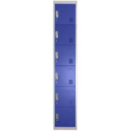 FORGEVIO 6 Door Deep Blue Locker Home Office Lockable Cabinet - Size: 0.6m2 - thumbnail 1
